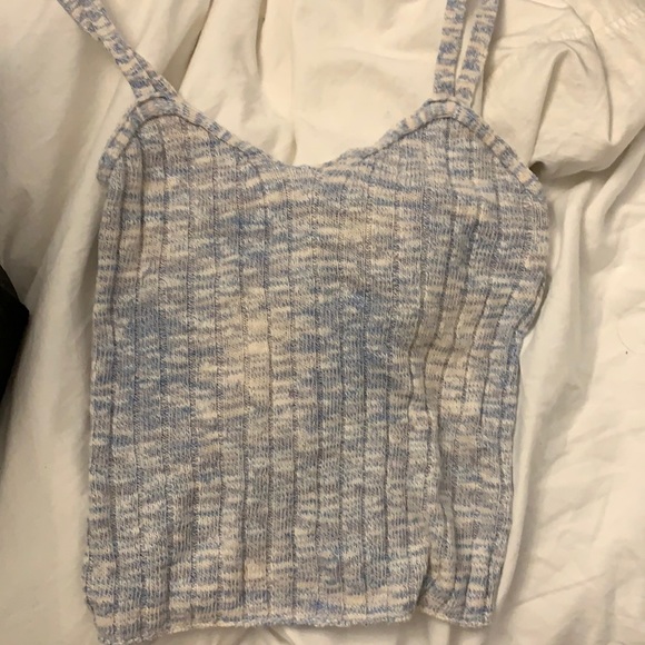 American Eagle grey blue knit tank top - Picture 1 of 1